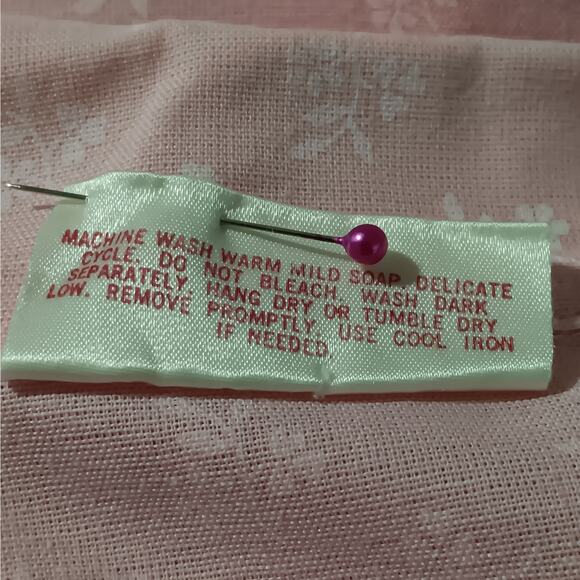 Vintage Graffsport Button Down Blouse Size Medium Pink Ditsy Floral Print Collar - Picture 7 of 7